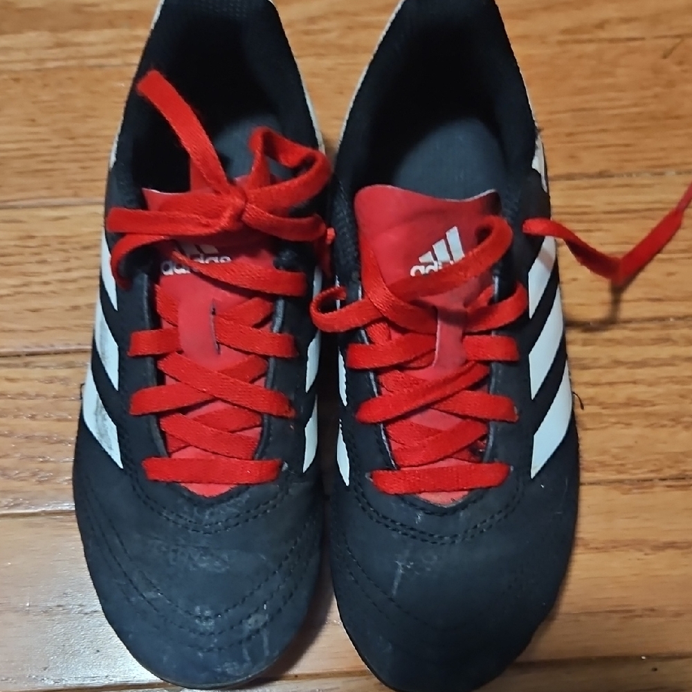 Adidas Boy's Black and Red Athletic Shoes